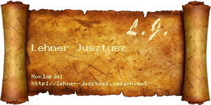 Lehner Jusztusz névjegykártya